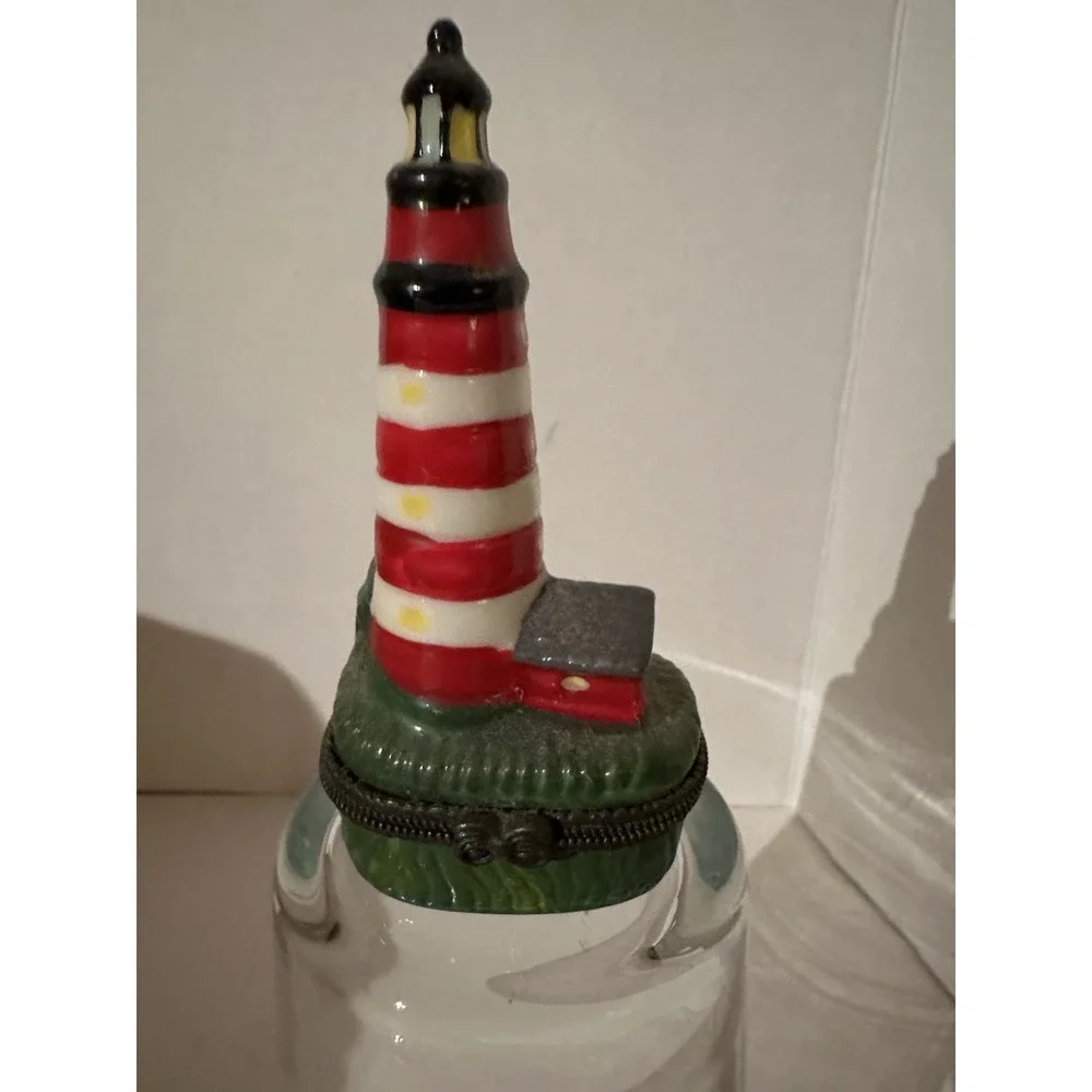 Cape Hatteras Lighthouse Trinket Box Hinged Ceramic 3.5 